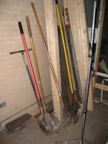 tools are tidy, but will not eventually live in the kitchen nook